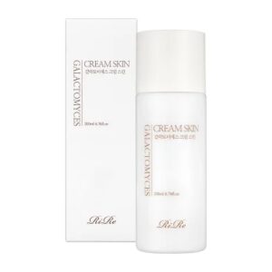 RiRe Galactomyces Cream Skin 200ml white bottle with white cap beside its white box