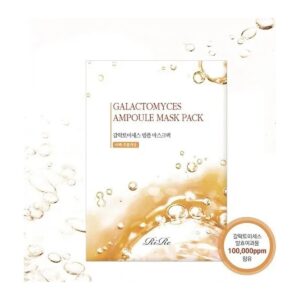 RiRe Galactomyces Ampoule Mask Pack white and gold sachet with golden bubbles
